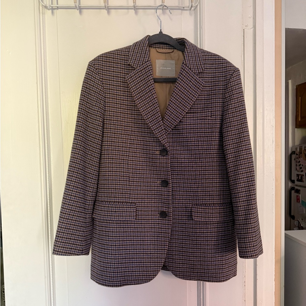 Everlane Brown Houndstooth Blazer